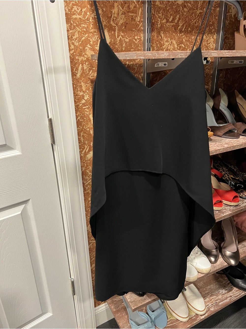 White House Black Market Black High-Low Slip Dress